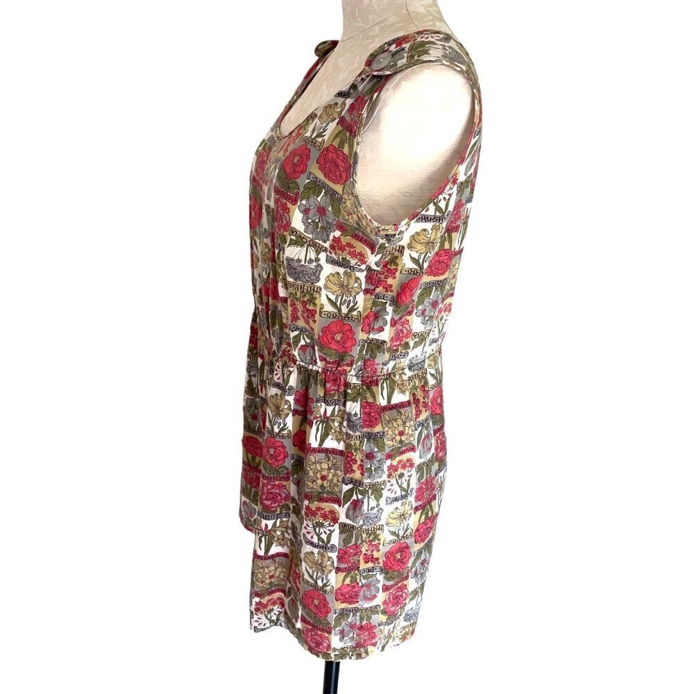 Sherry Lynn Leisure Wear Romper Skirt Set Womens Large L Vintage Botanical Print - Picture 6 of 16